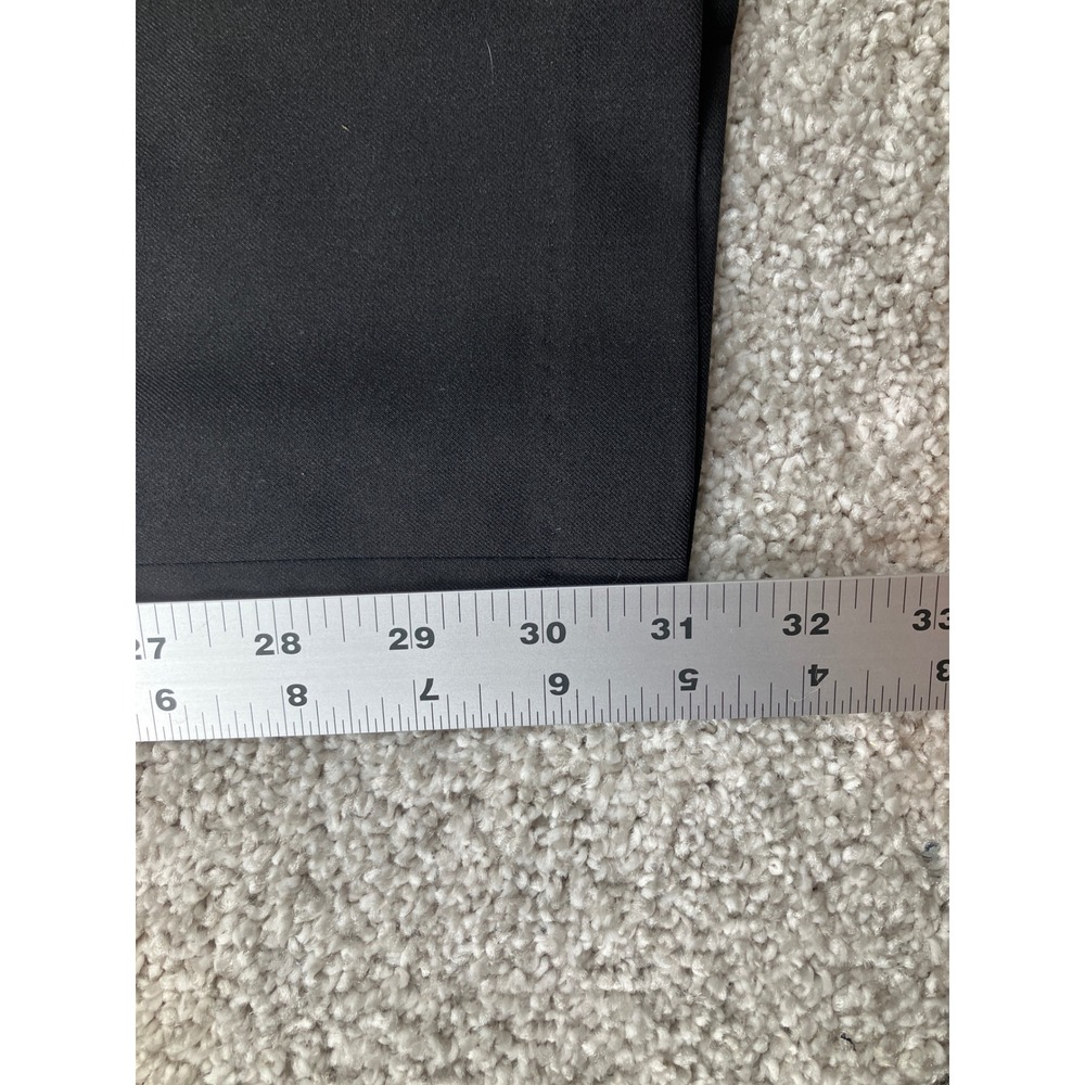 Haggar Mens Black Hidden Comfort Waistband Classic Fit Dress Pants New 42w 32 L - Picture 5 of 6